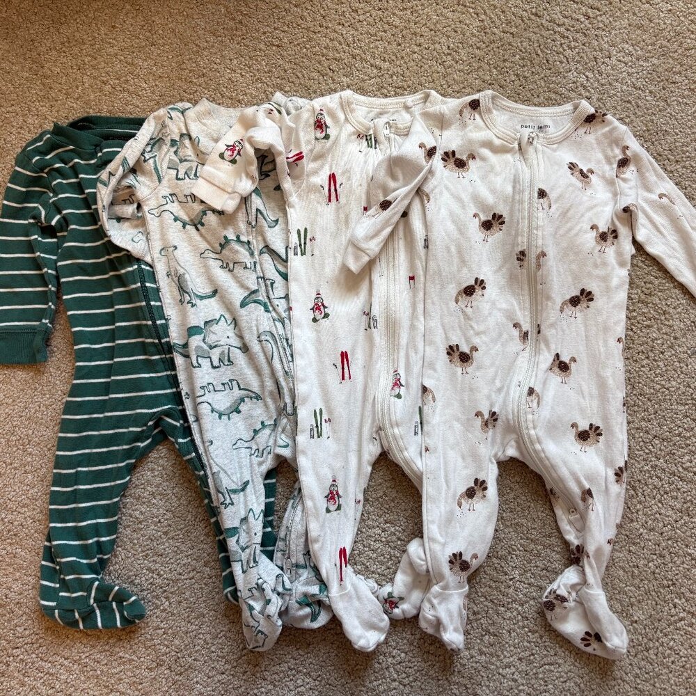 4 Cotton Sleepers (Petit Lem, Carters)
